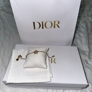 Dior Rose Gold Star Chain Bracelet